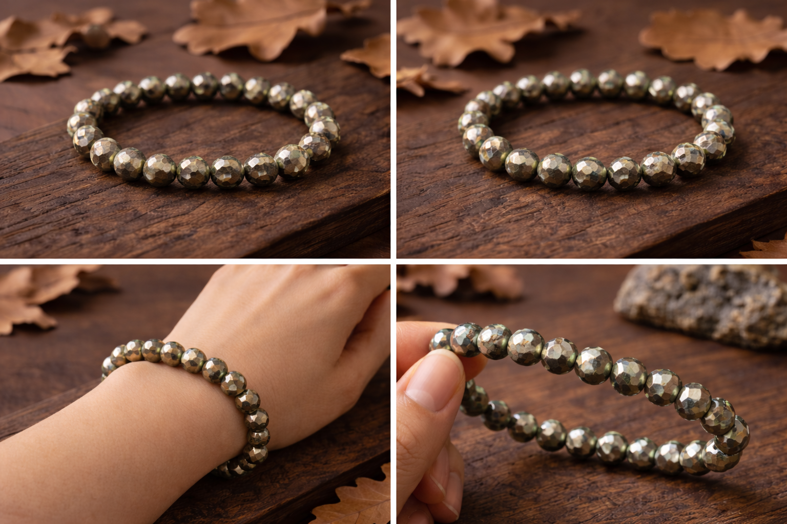 Pyrite Faceted Bracelet 
