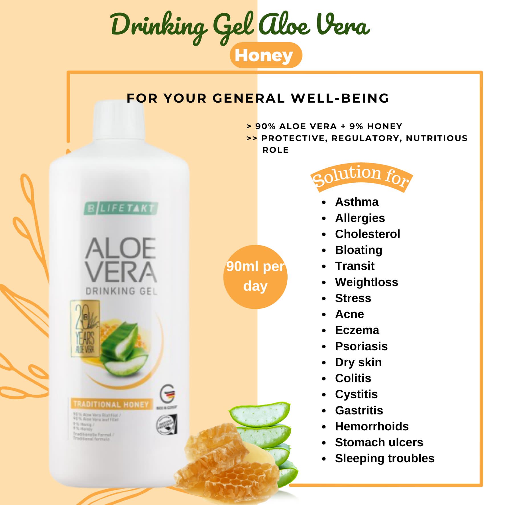 Aloe Vera Drinking Gel Honey