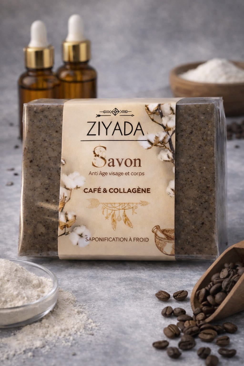 Savon Café & Collagène – Énergie & Fermeté