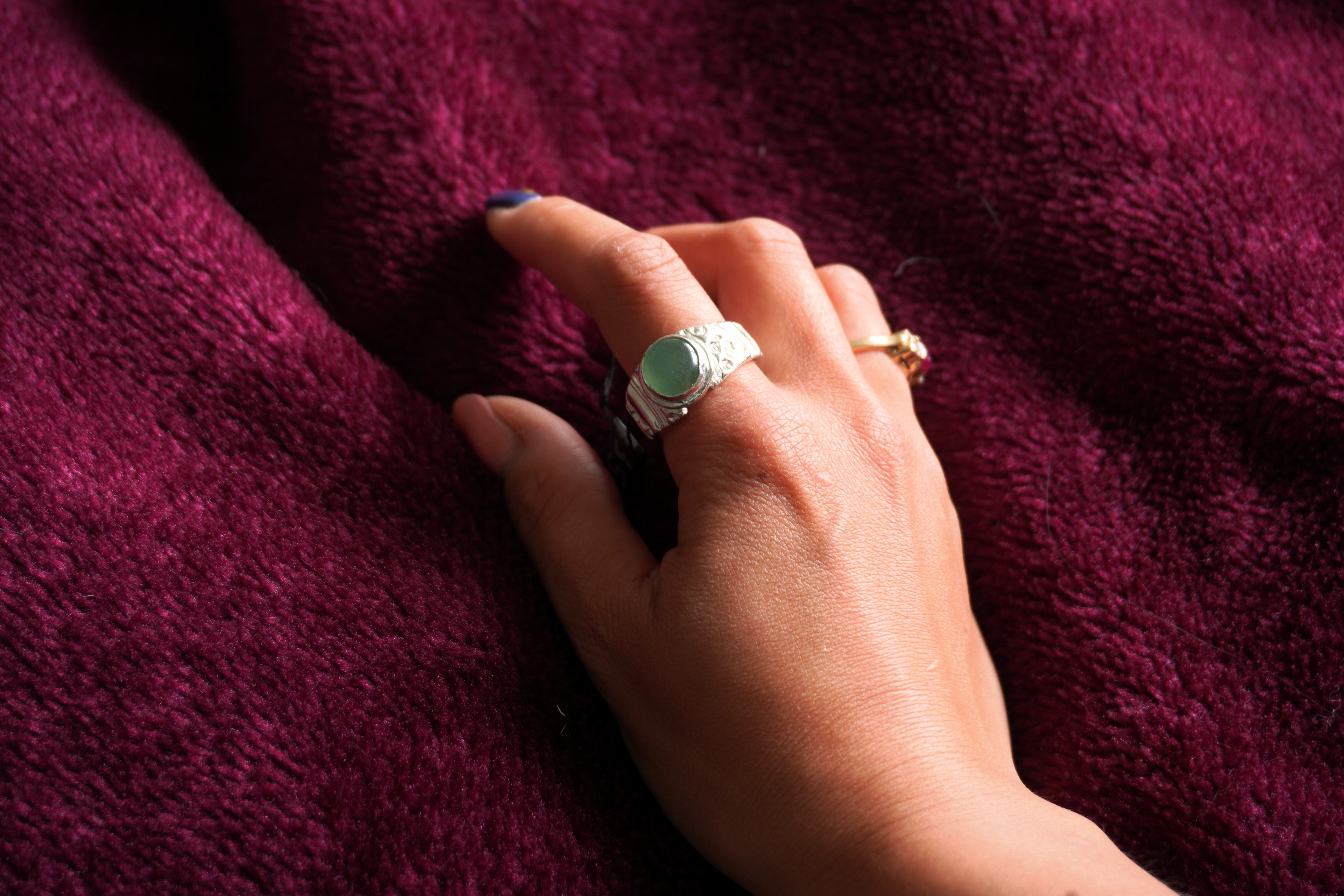 Silver Gemstone Ring