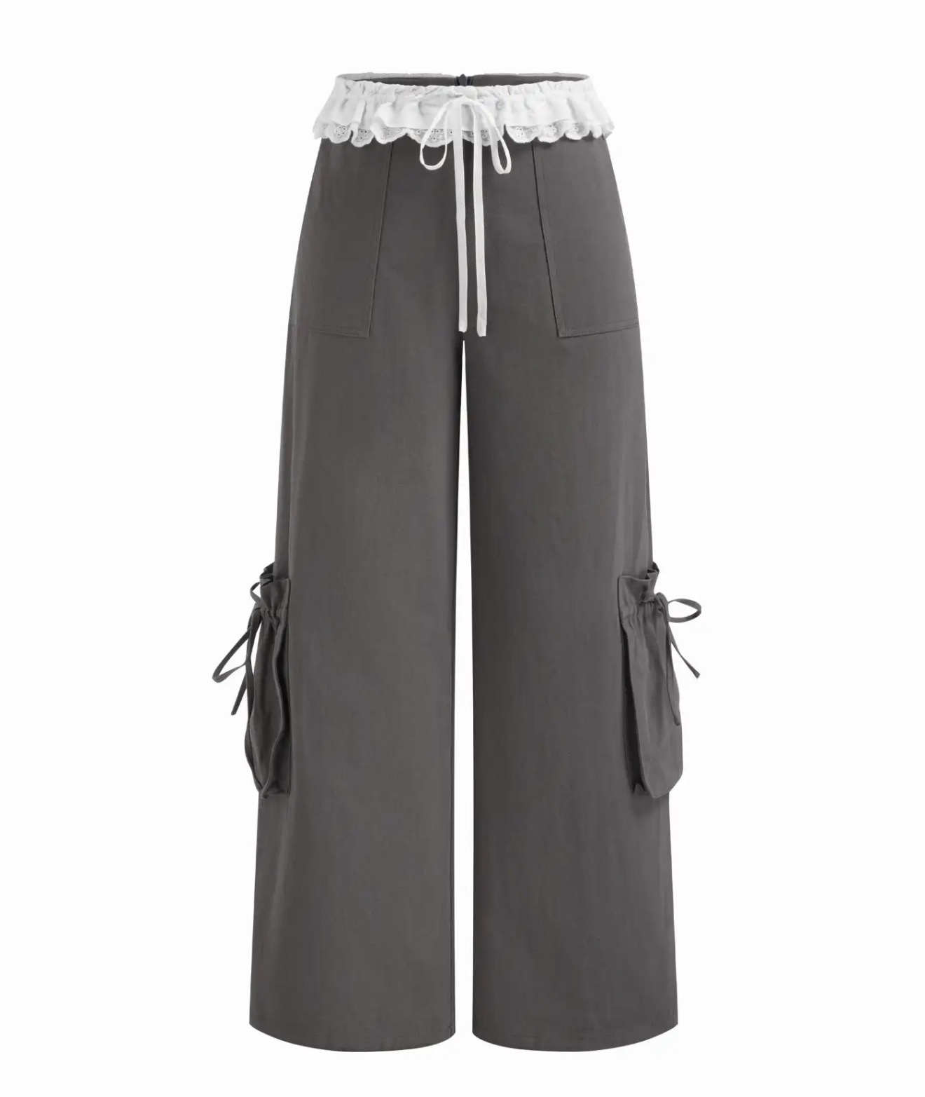 Pantalón holgado con bolsillos y cordón