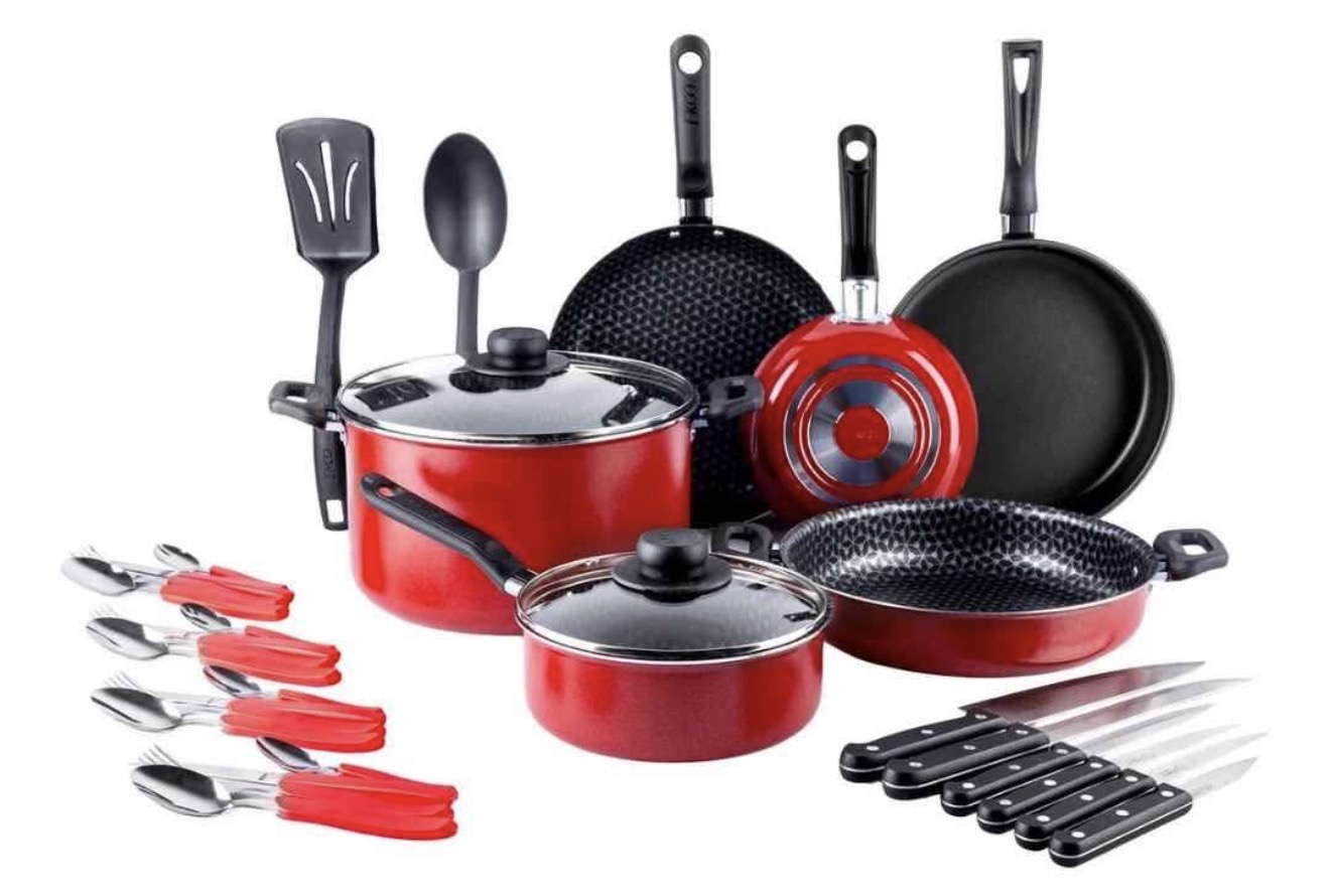 Juego de utensilios y baterías de cocina