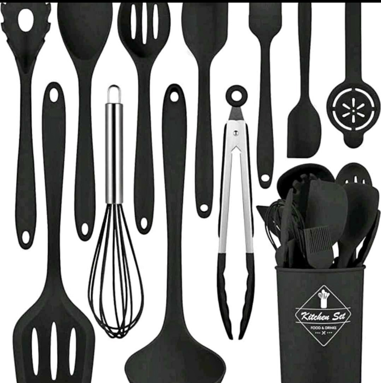 Set de Utensilios de Cocina de Silicón
