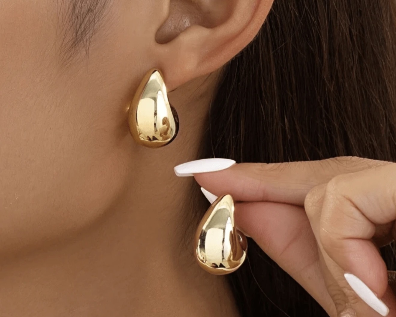 Aretes Gota Dorados