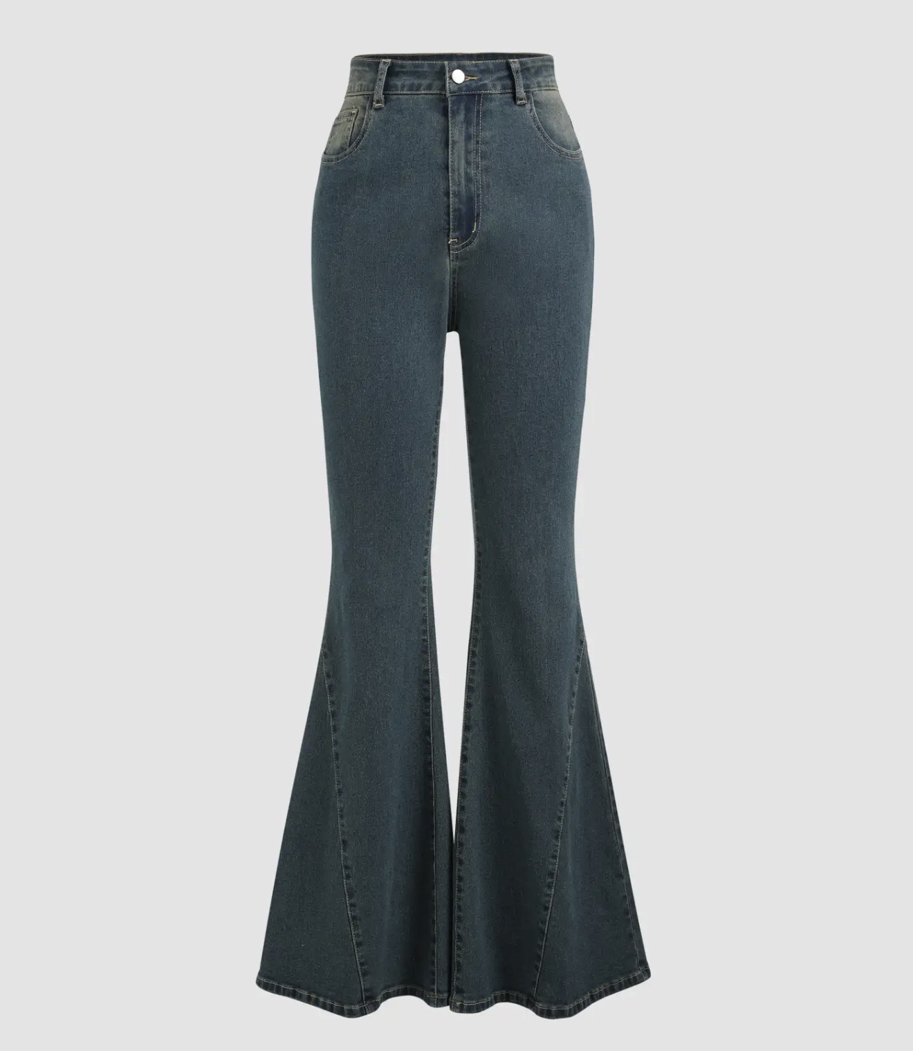 Jeans acampanados de tiro alto