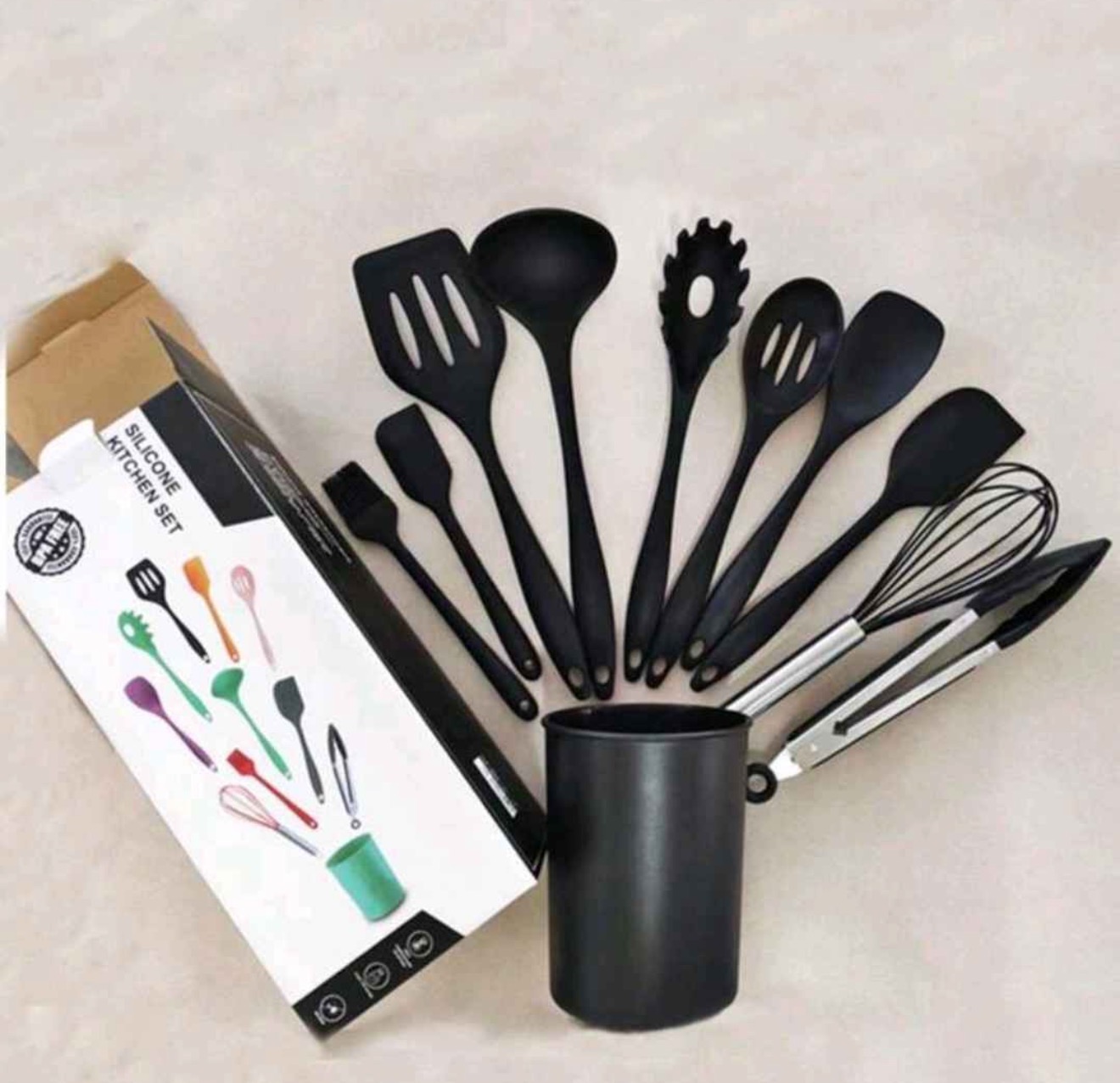 Set de Utensilios de Cocina de Silicón