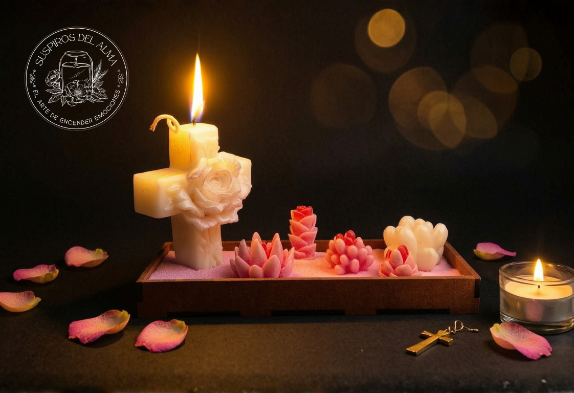 Set de Velas Artesanales de Altar