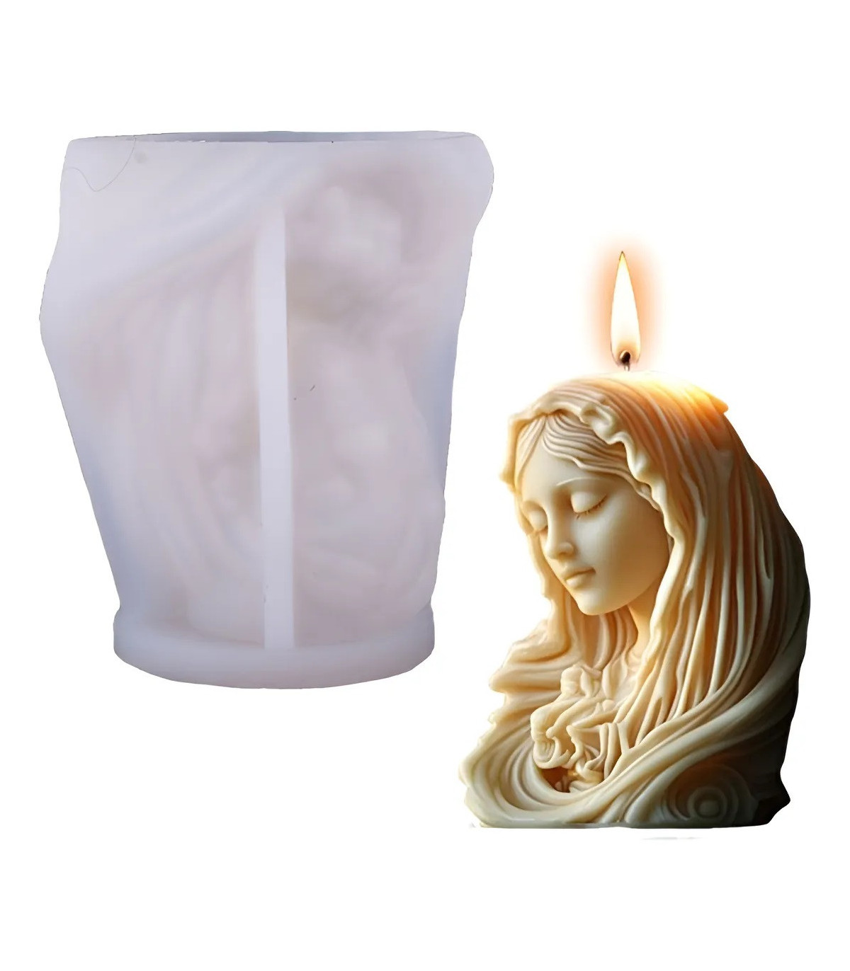 Molde de Virgen – Medio Cuerpo