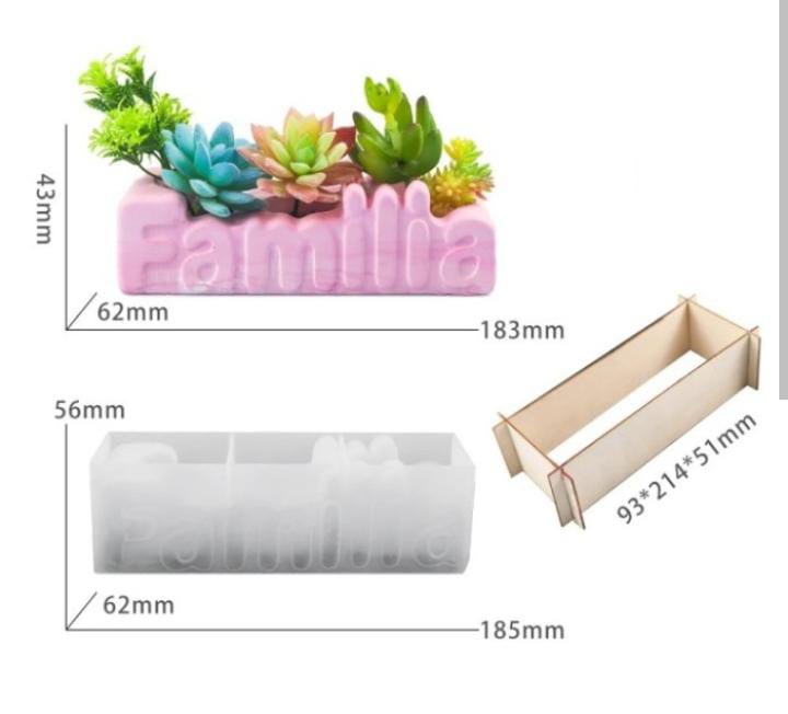 Molde de Silicona 'Familia' para Macetas