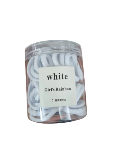 Gomas de pelo color blanco