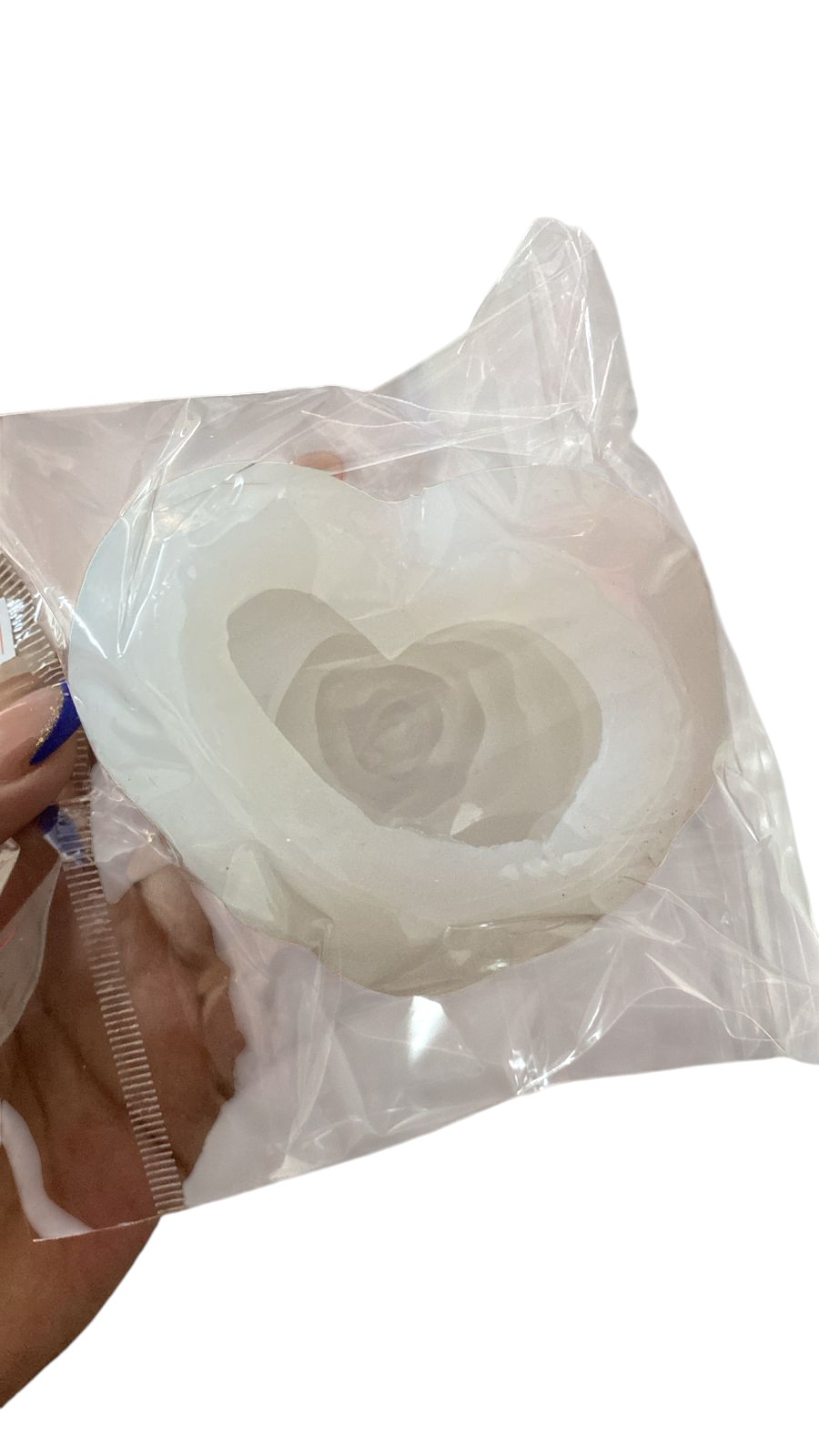 Molde de rosa en forma de corazón 