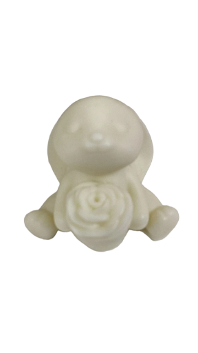 Molde de conejo con rosa 