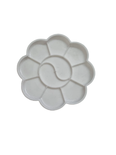 Paleta de pintura floral