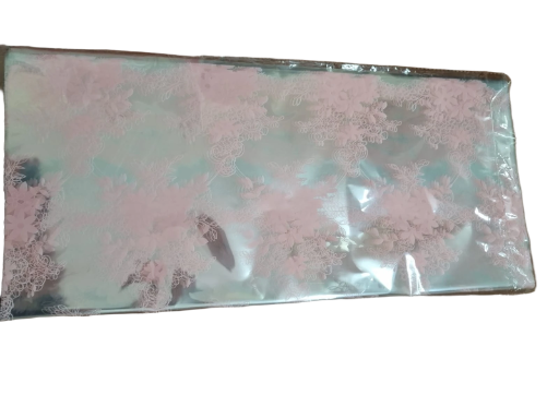 Papel coreano transparente con encaje rosado