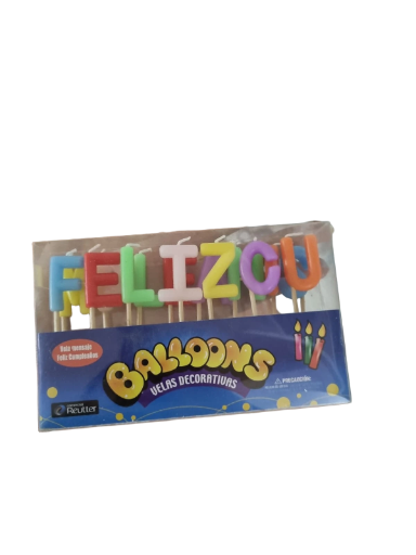 Velas de letras 'FELIZ CUMPLEAÑOS'