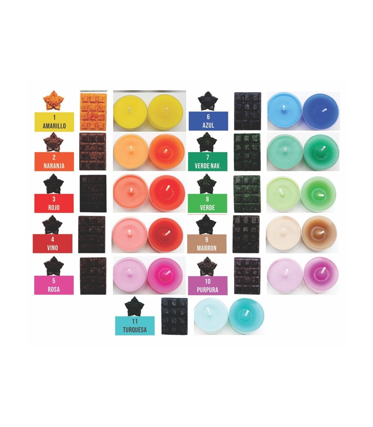 Pigmento Solido para velas