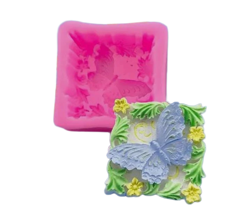 Molde de silicona mariposa cuadrada