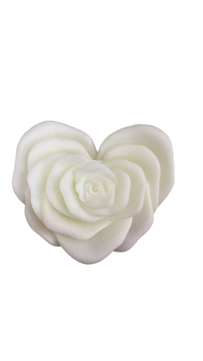 Molde de rosa en forma de corazón 