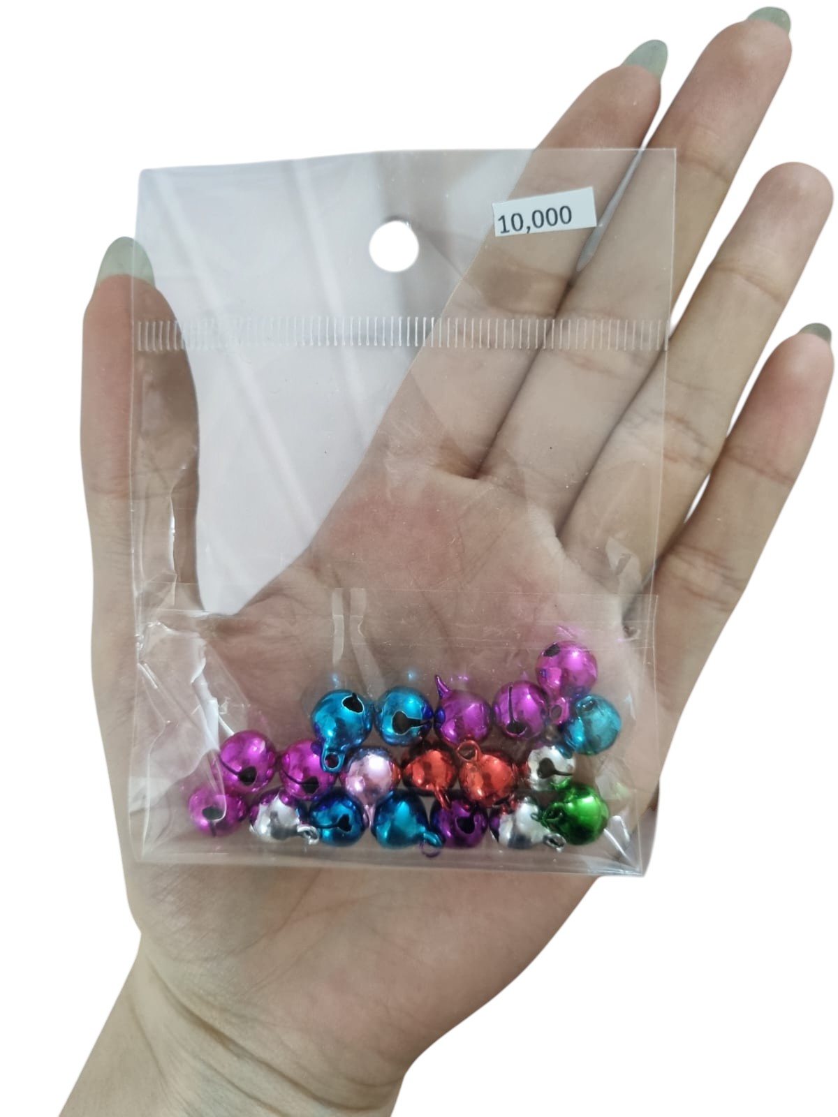 Cascabeles metálicos pequeños colores surtidos