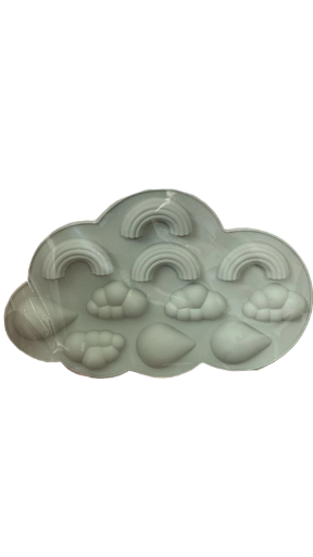 Molde de silicona nube y arcoíris