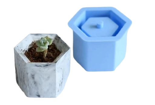 Molde de maceta hexagonal