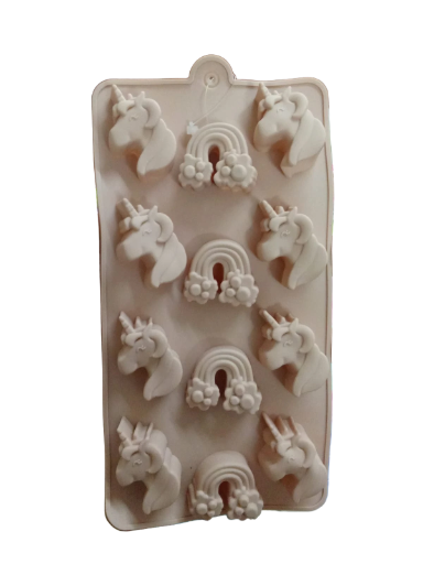 Molde de silicona unicornio y arcoíris