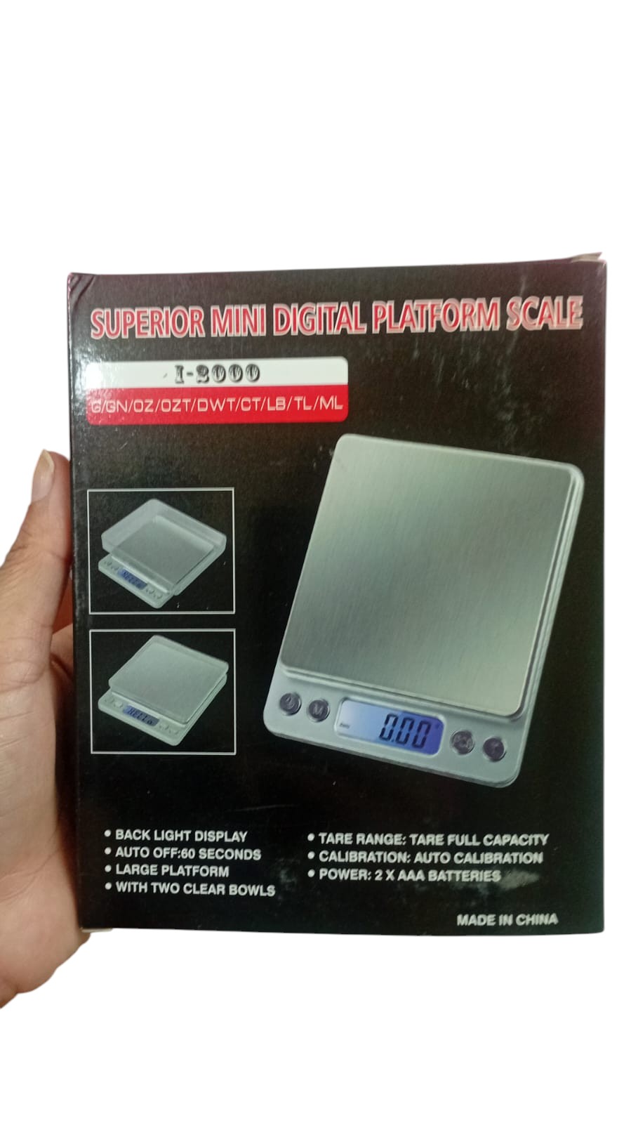 Balanza Gramera Digital con Cargador