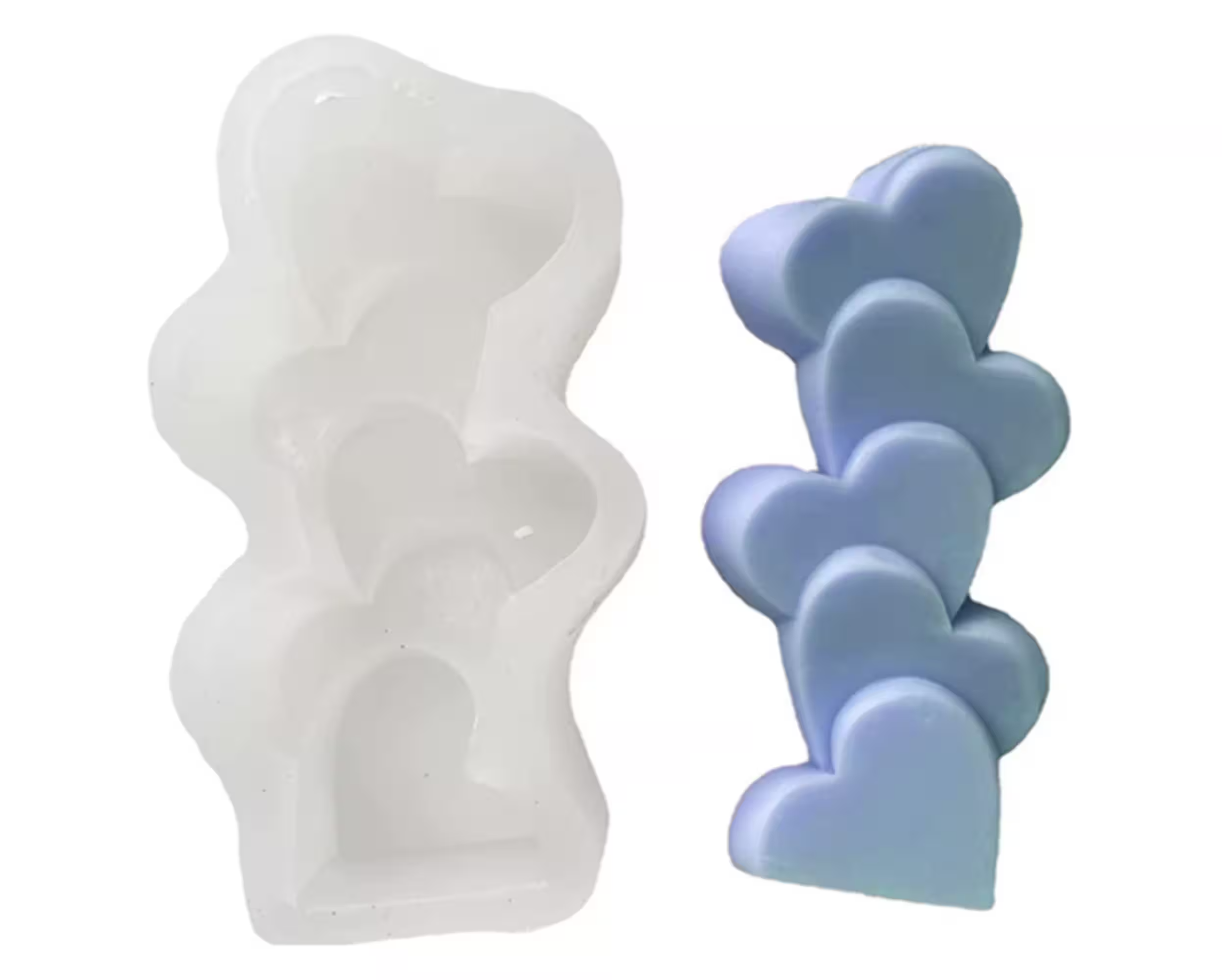 Molde de corazones apilados