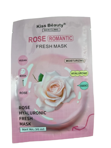 Mascarilla Facial Rosa & Ácido Hialurónico