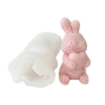 Molde de conejo de rosas
