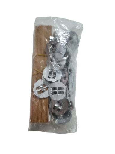 Pabilos de madera con porta pabilo de metal