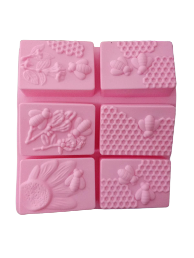 Molde de silicona para jabón Abejas y Panal