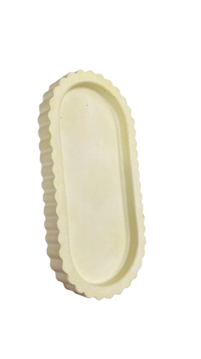 Molde de silicona ovalado con borde ondulado