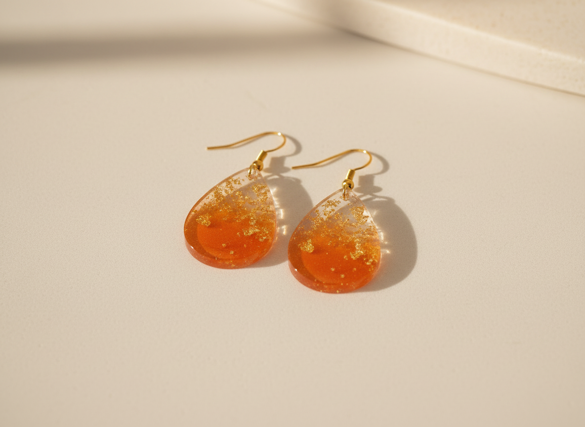 Amber Drop Earrings