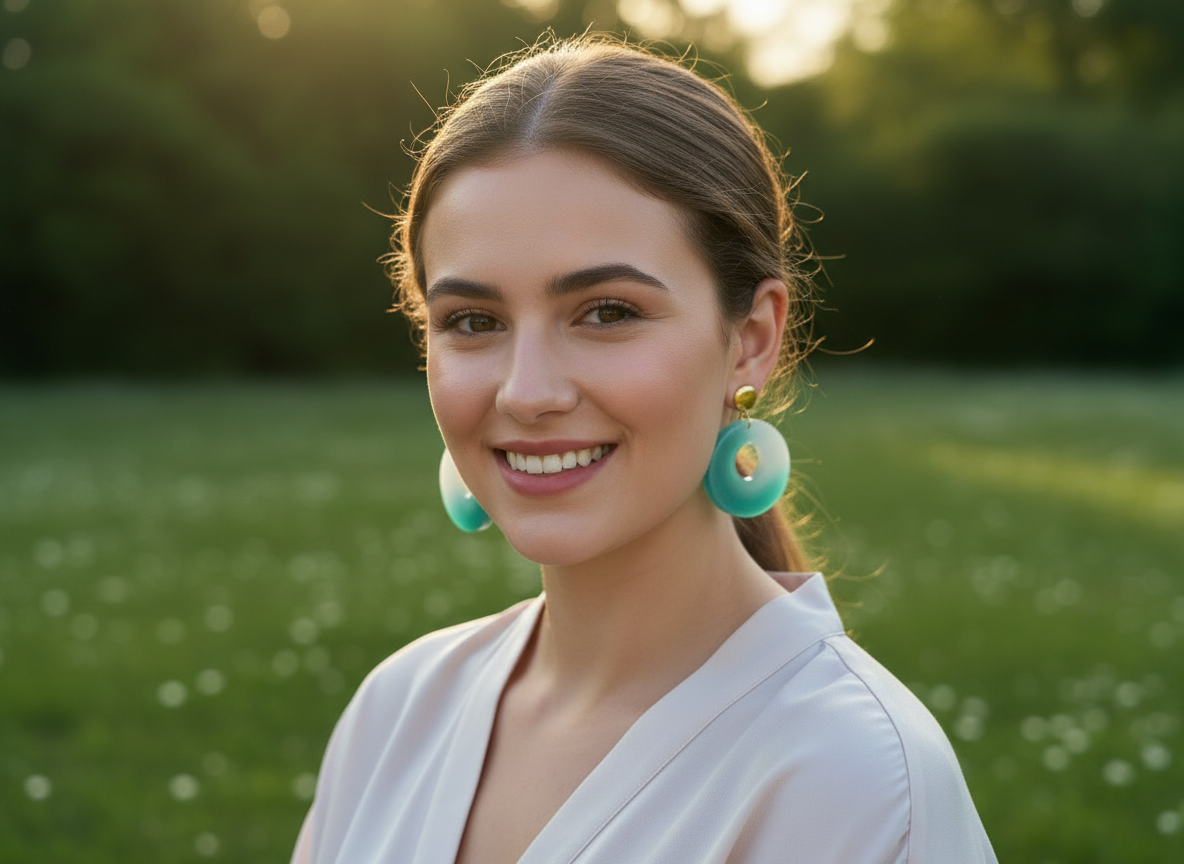 Mint Green Resin Hoop Earrings