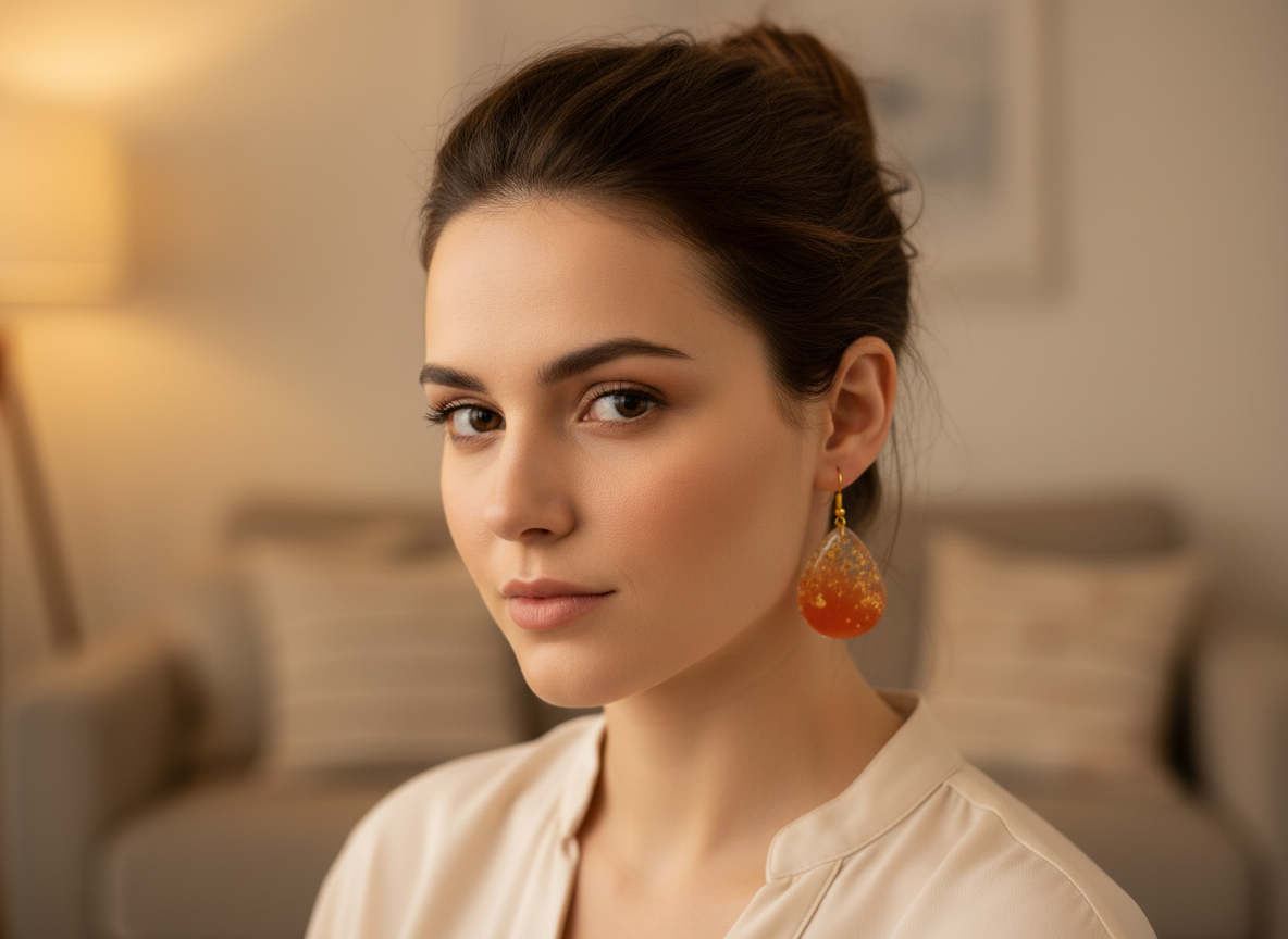 Amber Drop Earrings