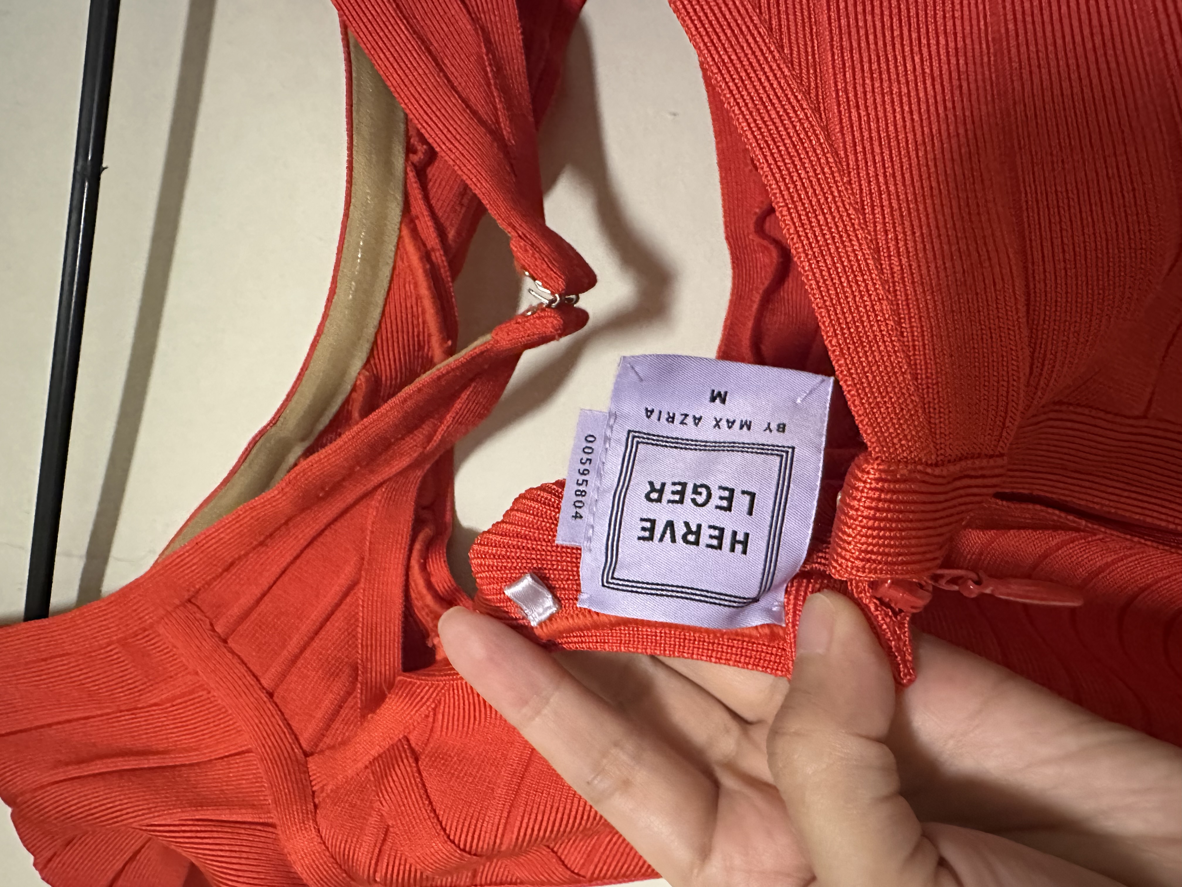 Herve Leger Red Cutout Bodycon Dress