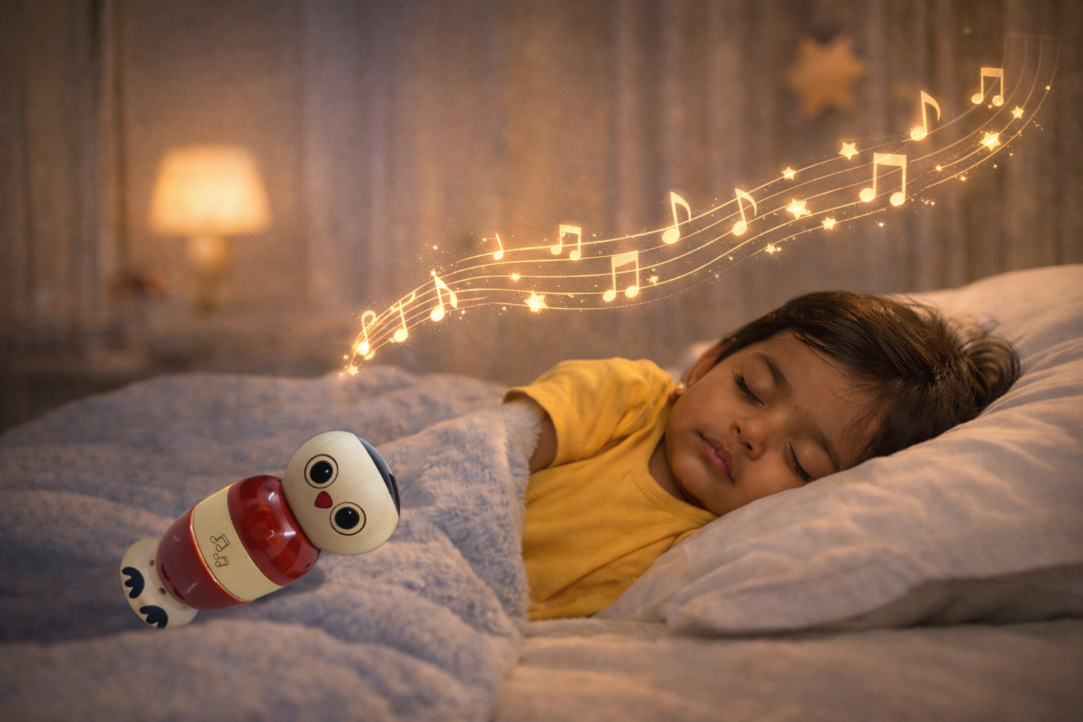 Wooden Montessori Musical Toy - Orange