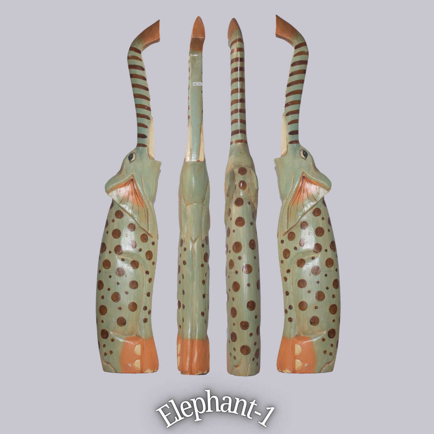 Handcrafted Wooden Elephant Figurine