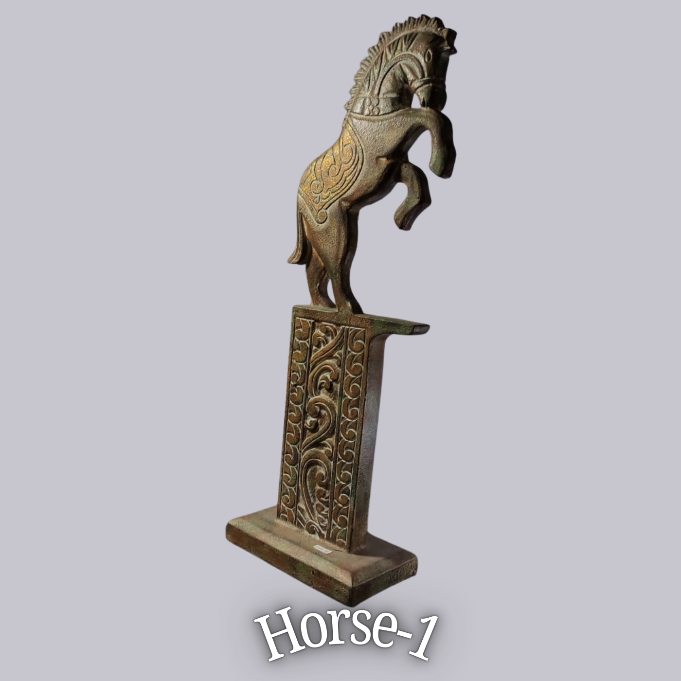 Standing on pedestal Horse Figurine