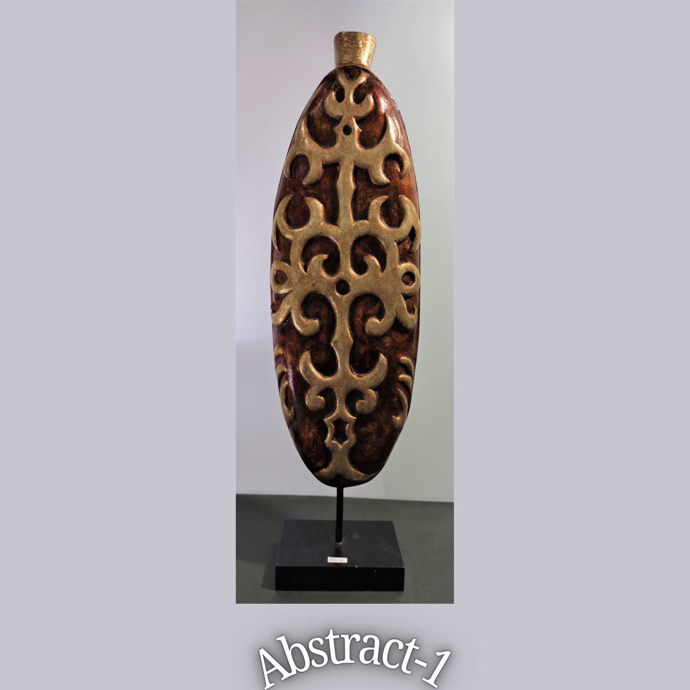 Abstract Tribal Shield Sculpture