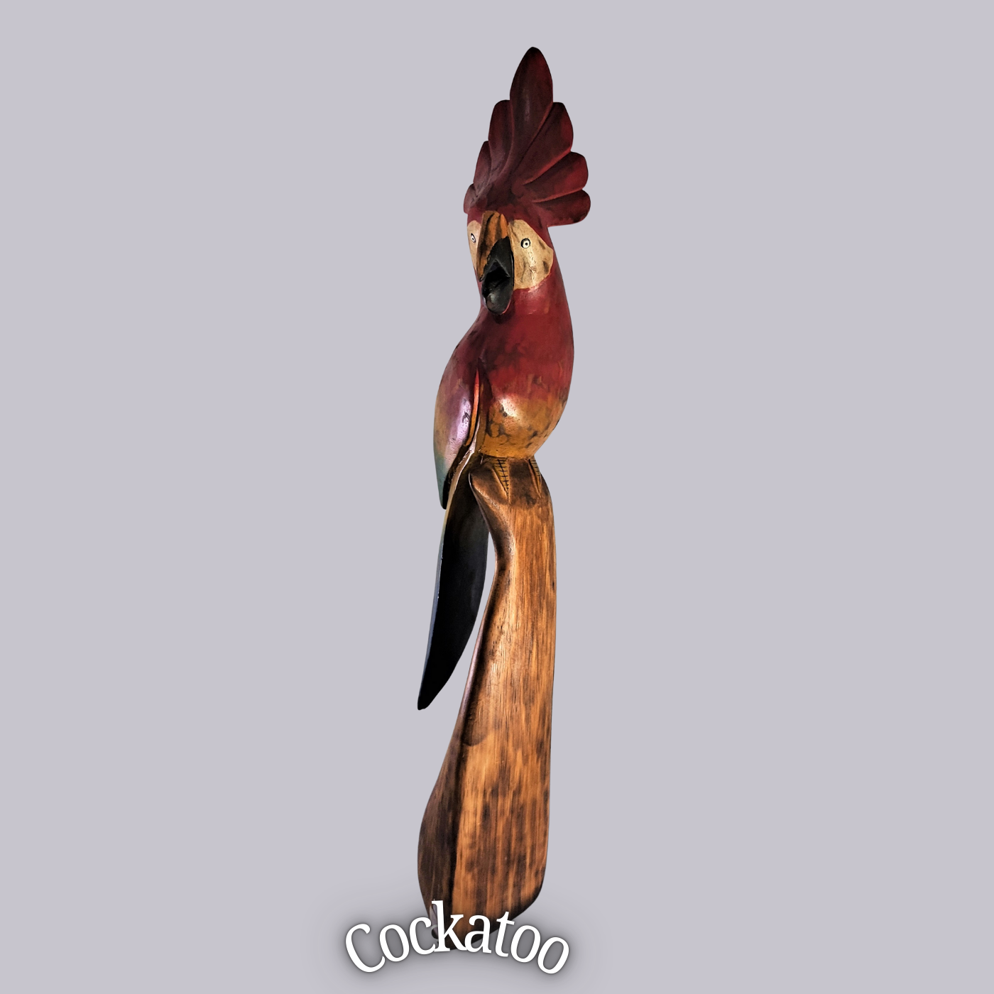 Wooden Cockatoo Sculpture