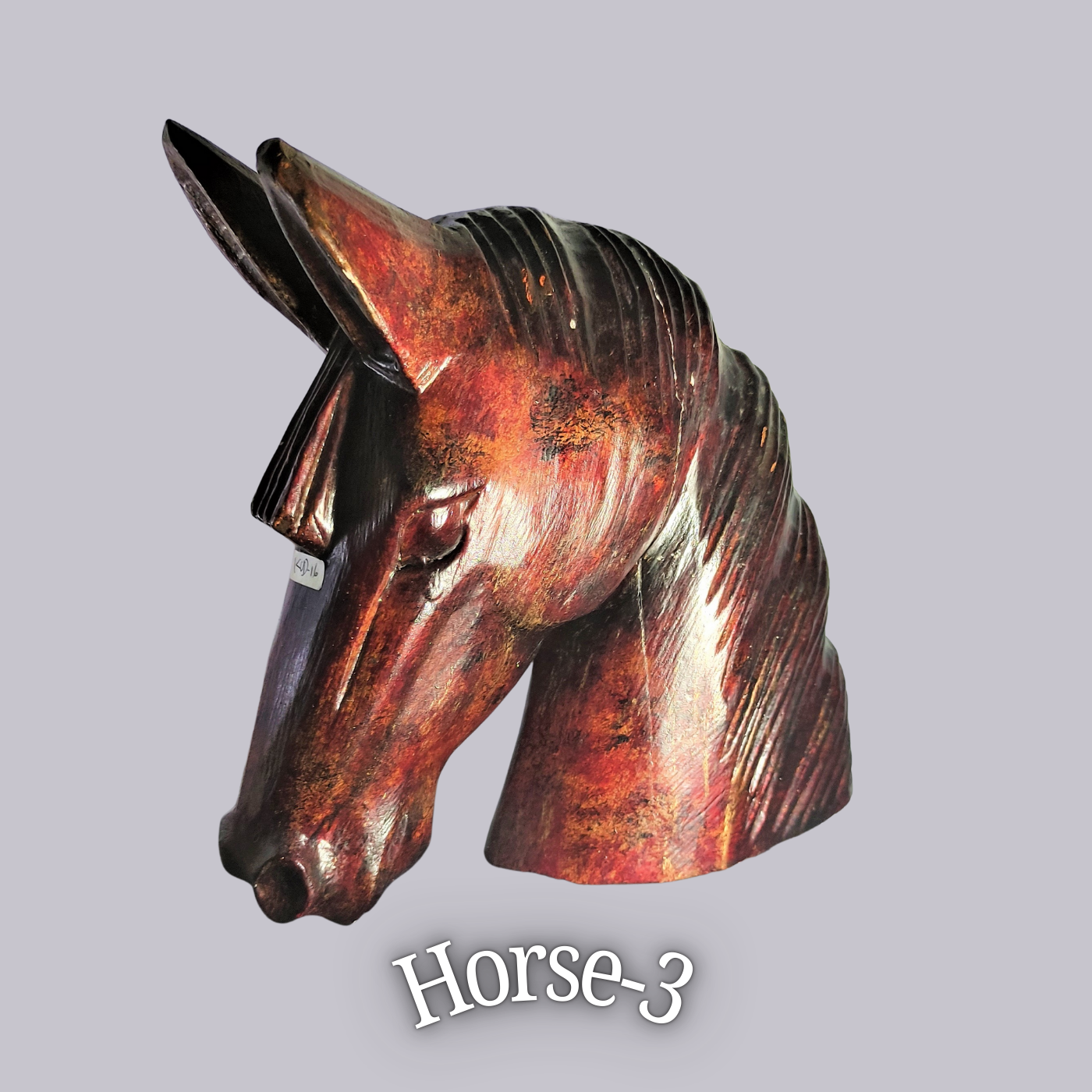 Wooden Horse Head Sculpture