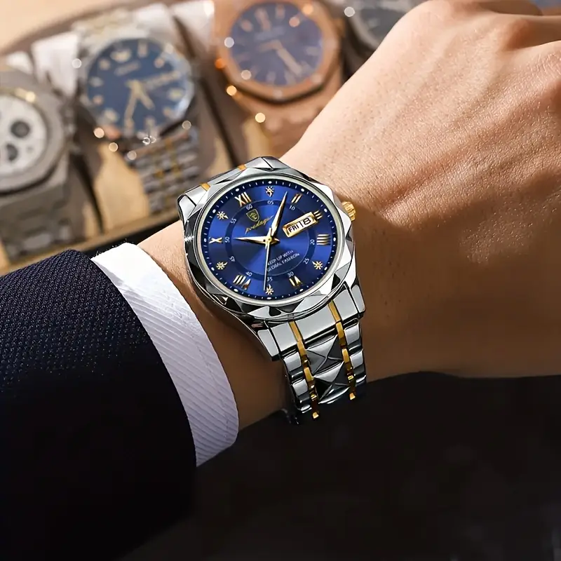 Elegant Blue Dial Men's Watch