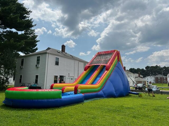 Huge 19 ft Dual Lane Water Slide