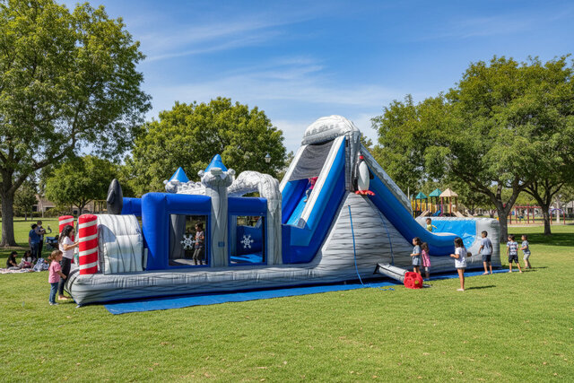 40 FT Emperor Penguin Inflatable Obstacle Course