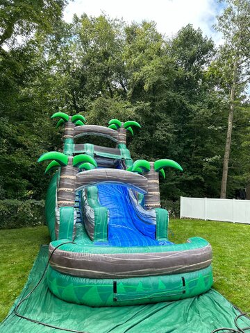 18 FT Tropical Paradise Inflatable Water Slide