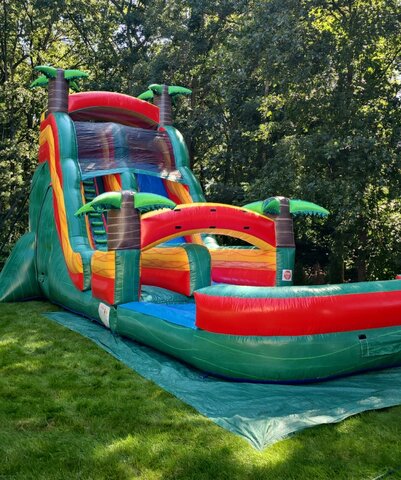 Tropical Inflatable Water Slide