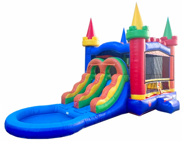 Deluxe Inflatable Bounce House with Water Slide