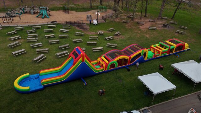 Giant Inflatable Obstacle Course 130ft long!